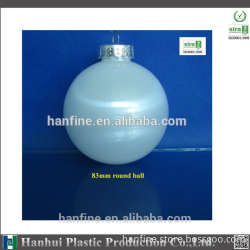 80mm plastic ball for christmas decoration/factory sale/OEM is welcome